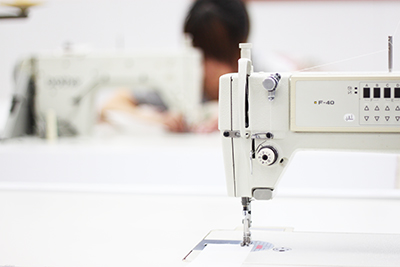 日本国内での充填と縫製